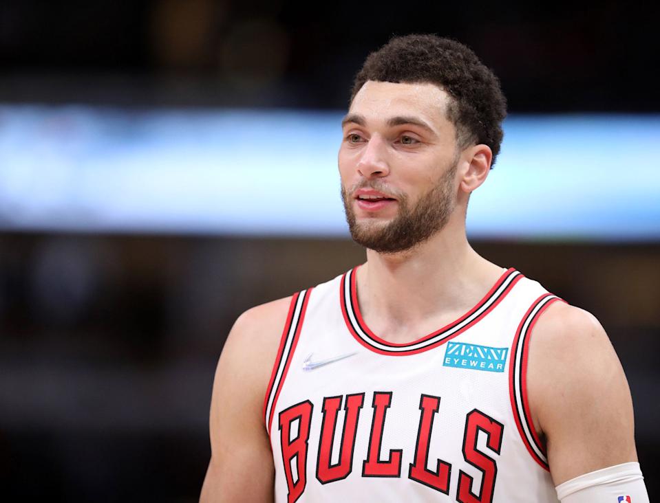 Zach LaVine faisait partie intégrante des Chicago Bulls ';  Montée dans la Conférence Est cette saison.  Maintenant, il pourrait être en ligne pour le contrat maximum pendant l'agence libre cet été.  (Brian Casella/Chicago Tribune/News Tribune Service via Getty Images)